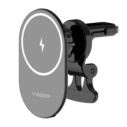Comprar VEGER VG-Y38 Cargador inalámbrico VEGER - Potencia 15W - Entrada USB-C - Carga rápida - Salida inalámbrica - Para coches | Color negro