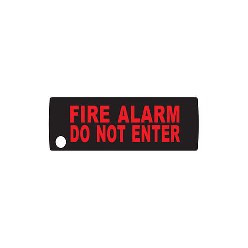 Venitem ET-VN59X-C5 Etiqueta para indicador de extinción serie VN59X. Texto "Fire Alarm. Do not enter”