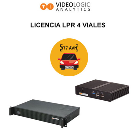 Comprar VIDEOLOGIC LPR04 Licencia adicional de LPR (reconocimiento de matrículas) para 4 viales