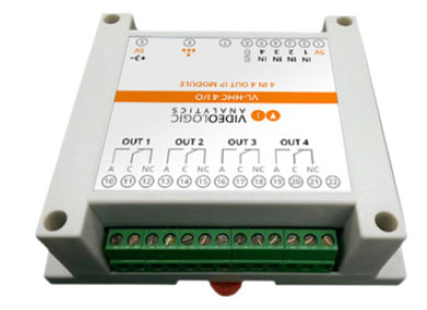 VIDEOLOGIC VLA-IO4-4R Módulo de relés IP Videologic  4 entradas digitales + 4 salidas Relé. Incluye alimentador 5V (2)