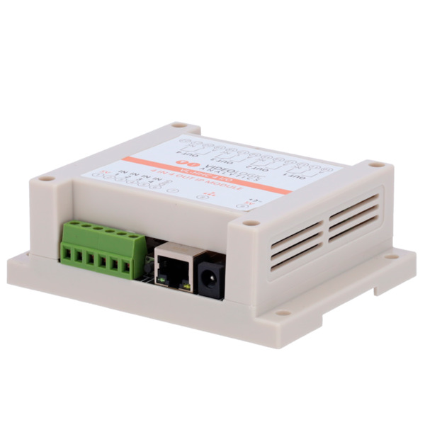 VIDEOLOGIC VLA-IO4-4R Módulo de relés IP Videologic  4 entradas digitales + 4 salidas Relé. Incluye alimentador 5V