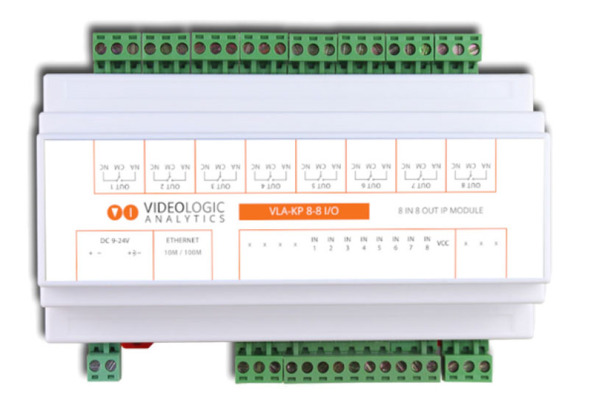 VIDEOLOGIC VLA-IO8-8R Módulo de reles IP Videologic 8 Entradas + 8 Salidas. 8 reles Incluye alimentador 5V (1)
