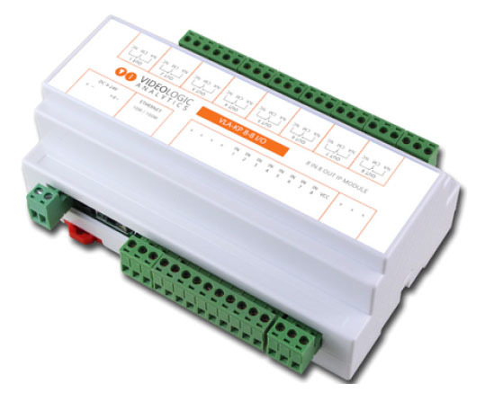 VIDEOLOGIC VLA-IO8-8R Módulo de reles IP Videologic 8 Entradas + 8 Salidas. 8 reles Incluye alimentador 5V