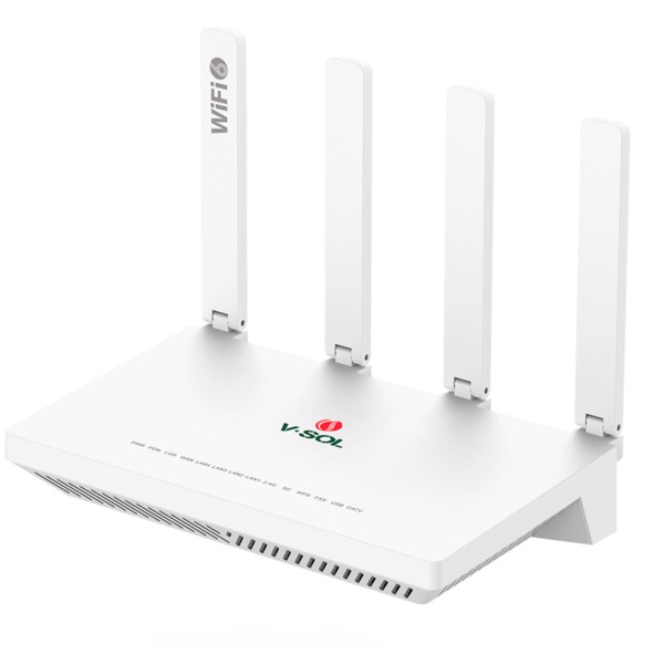 VSOL HG3232AX30T V-SOL Router ONT Wi-Fi 6 - 1X PON  4x LAN RJ45 GE 1x RJ11 1x CATV 1x USB3.0 - 802.11ax 3x3 doble banda 2.4 y 5G (7)