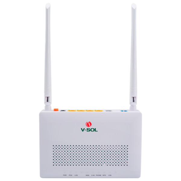 VSOL HG325N V-SOL Router ONT Wi-Fi 4 - 1X PON  4x LAN RJ45 10/100/1000Mbps 1x RJ11 - 802.11 b/g/n - Ideal para FTTH doméstico y (5)