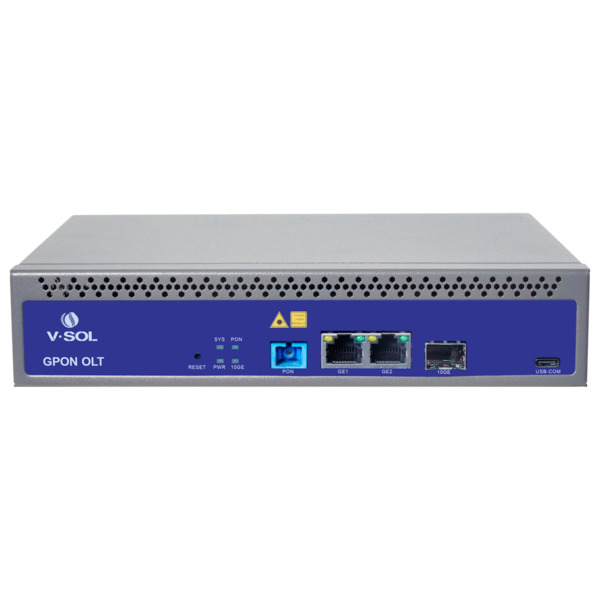 VSOL V1600GS-F V-SOL Single Pon Gpon OLT  - 2 Puertos RJ45 10/100/1000 Mbps + 1 Puerto SFP+ 1/10Gigabit - Hasta 128 ONT por equi (1)