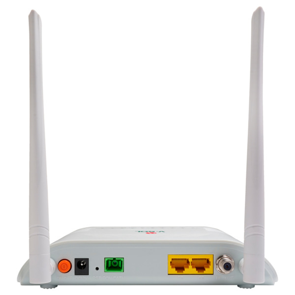 VSOL V2802GWT V-SOL Router ONT Wi-Fi 4 CATV - 1X PON  1x LAN RJ45 FE 1x LAN RJ45 GE 1x CATV - 802.11ac 2x2 doble banda 2.4 y 5GH (1)