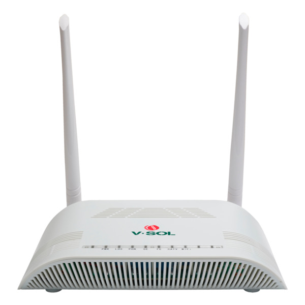 VSOL V2802GWT V-SOL Router ONT Wi-Fi 4 CATV - 1X PON 1x LAN RJ45 FE 1x LAN RJ45 GE 1x CATV - 802.11ac 2x2 doble banda 2.4 y 5GH