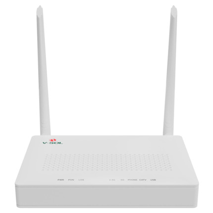Comprar VSOL VSOL-HG325ACT-A V-SOL Router ONT Wi-Fi 5 - 1X PON  4x LAN RJ45 GE 1x RJ11 1x CATV - 802.11ac 2x2 doble banda 2.4 y 5GHz  - Ideal para FTTH doméstico y empresarial