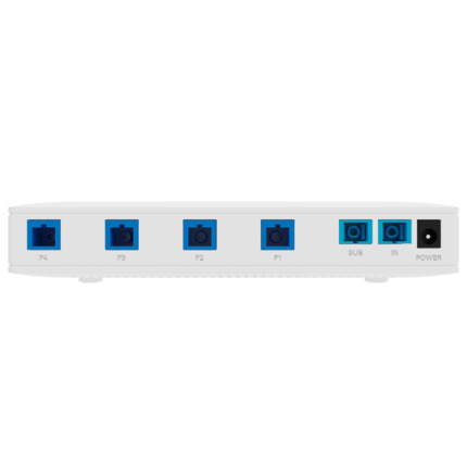 Comprar VSOL VSOL-V1805P-U V-Sol Splitter de fibra óptica con alimentación -  Longitud de onda 1260 nm hasta 1650nm - PON estándar ( compatibilidad con otras marcas ) - 2 x Conectores SC uplink  -  4 conectores para ONU´s SC PON ( POF ) -  Instalación en