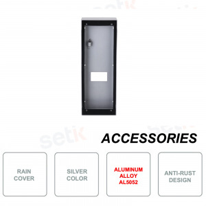 (VTM57R) DAHUA CAJA DE MONTAJE EN SUPERFICIE CON VISERA PARA LA LLUVIA - PLATA, PARA VIDEOPORTEROS VTO6521K (1)