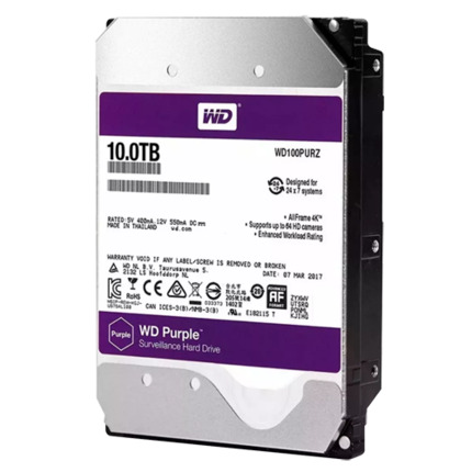 Comprar WESTERN DIGITAL HD10TB Disco duro Western Digital - Capacidad 10 TB - Interfaz SATA 6 Gb/s - Modelo WD100PURX-78 - Especial para Videograbadores - Suelto o instalado en DVR