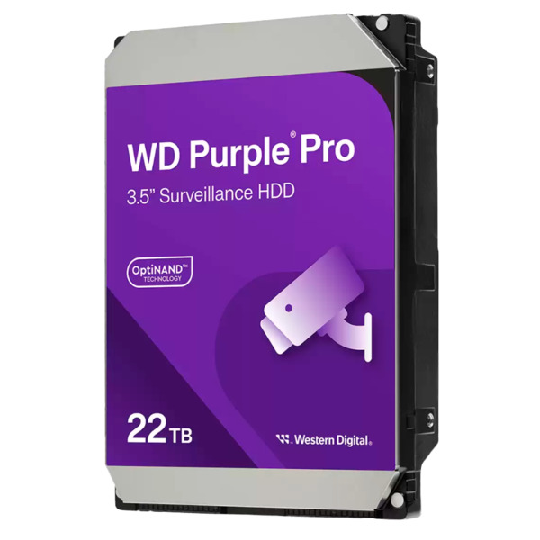 WESTERN DIGITAL HD22TB Disco duro Western Digital - Capacidad 22 TB - Interfaz SATA 6 Gb/s - Modelo WD221PURP - Especial para Vi
