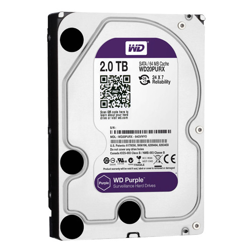 WESTERN DIGITAL HD2TB Disco duro - Capacidad 2 TB - Interfaz SATA 6 Gb/s - Modelo WD20PURX - Especial para Videograbadores - Sue