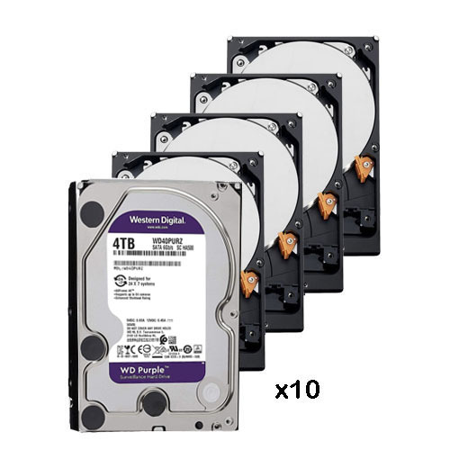 WESTERN DIGITAL PACK_10_WD43PURZ Pack de 10 discos duros de 4 Tb ( 4096 Gb ) Western Digital Purple
