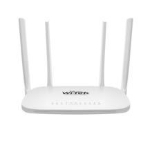 Router Wi-Fi Wi-Tek de banda dual. 4 puertos Ethernet 10/100Mbps. Velocidad WiFi de hasta 867 Mbps (5GHz) + 300 Mbps (2,4GHz). S