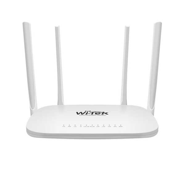 Wi-Tek WITEK-0095 WI-R3 Router Wi-Fi Wi-Tek de banda dual. 4 puertos Ethernet 10/100Mbps. Velocidad WiFi de hasta 867 Mbps (5GHz