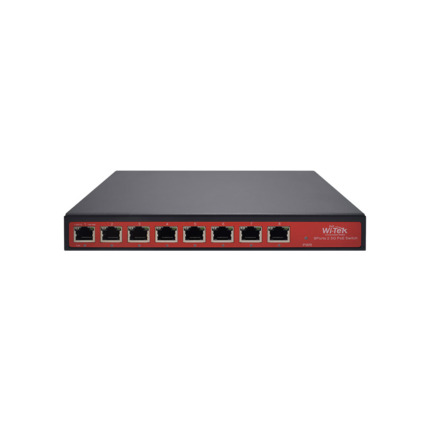 Comprar Wi-Tek WITEK-0100 WI-PS508G Switch PoE no gestionable Wi-Tek de gama comercial. 8 puertos PoE+ 100/1000/2500 Mbps. Capacidad de conmutación de 40Gbps. Capacidad de direcciones MAC de 16K. El puerto 1 soporta 60W. Entrega PoE total de 120W. Soport
