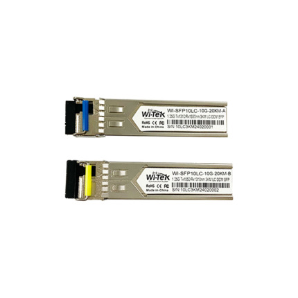 Comprar Wi-Tek WITEK-0126 WI-SFP10LC-10G-20KM Módulo SFP Wi-Tek de fibra simple de 10 Gbps. Distancia de hasta 20 km. Conector LC. Soporta DDM. Supervisión de diagnóstico digital. Conectable en caliente. Plug&Play sin configuración. Alta compatibilidad.
