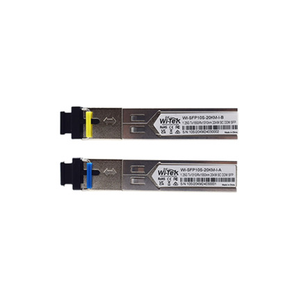 Comprar Wi-Tek WITEK-0128 WI-SFP10S-20KM-I Módulo SFP Wi-Tek de fibra simple de 1,25 Gbps. Grado industrial. Distancia de hasta 20 km. Conector SC. Soporta DDM. Supervisión de diagnóstico digital. Conectable en caliente. Plug&Play sin configuración. Alta