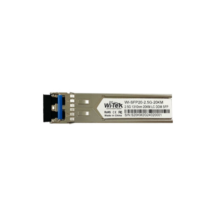 Comprar Wi-Tek WITEK-0130 WI-SFP20-2.5G-20KM Módulo SFP Wi-Tek de fibra simple de 2,5 Gbps. Distancia de hasta 20 km. Conector LC. Soporta DDM. Supervisión de diagnóstico digital. Conectable en caliente. Plug&Play sin configuración. Alta compatibilidad