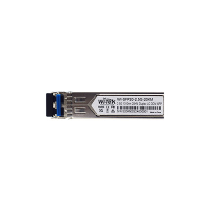 Comprar Wi-Tek WITEK-0132 WI-SFP20L-2.5G-20KM-I Módulo SFP Wi-Tek de fibra simple de 2,5 Gbps. Grado industrial. Distancia de hasta 20 km. Conector LC. Soporta DDM. Supervisión de diagnóstico digital. Conectable en caliente. Plug&Play sin configuración.