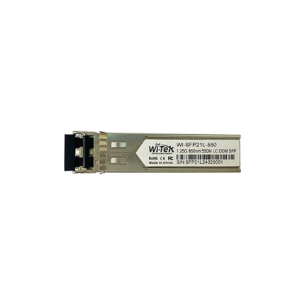 Comprar Wi-Tek WITEK-0133 WI-SFP21L-550 Módulo SFP Wi-Tek de fibra multimodo de 1,25 Gbps. Distancia de hasta 550 m. Conector LC. Soporta DDM. Supervisión de diagnóstico digital. Conectable en caliente. Plug&Play sin configuración. Alta compatibilidad