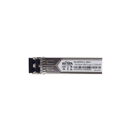 Comprar Wi-Tek WITEK-0134 WI-SFP21L-550-I Módulo SFP Wi-Tek de fibra multimodo de 1,25 Gbps. Grado industrial. Distancia de hasta 550 m. Conector LC. Soporta DDM. Supervisión de diagnóstico digital. Conectable en caliente. Plug&Play sin configuración. Al
