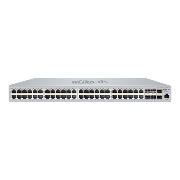 Wi-Tek WITEK-0140 WI-PCMS554F-L3 V2 Switch PoE+ gestionable L3 Wi-Tek. 48 puertos PoE (802.3af/at) Gigabit. 6 ranuras SFP+ de 10