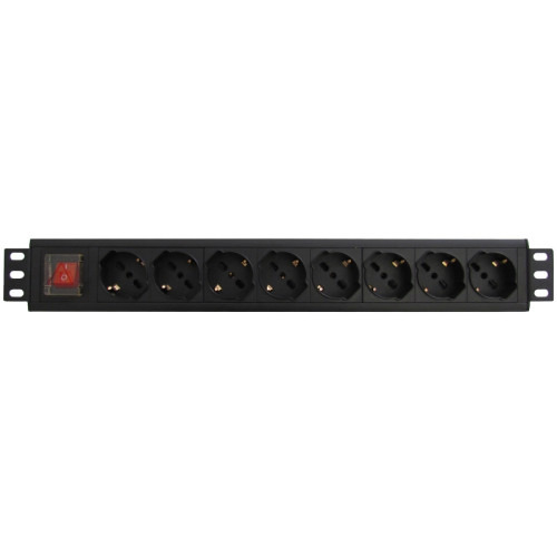 WP WPN-PDU-G01-08 unidad de distribución de energía (PDU) 1.5U Negro 8 salidas AC (1)