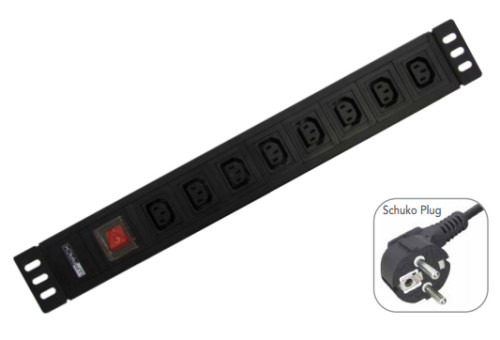 WP WPN-PDU-G05-08 base múltiple 2 m 8 salidas AC Negro (1)