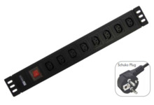 WP WPN-PDU-G05-08 base múltiple 2 m 8 salidas AC Negro