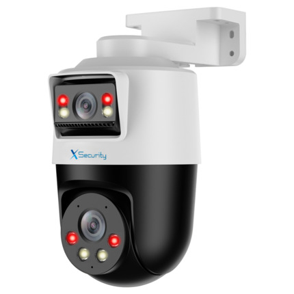 Comprar X-SECURITY XS-IPPT430-2P-SL-TANDEM X-Security IP tándem gama ULTRA - Doble Lente (Panorámica 2Mpx + PT 2Mpx) - Lente PT 4 mm | Lente panorámica 4 mm - Dual Light 30 m | Alarma y flash disuasorios - Micrófono y  altavoz | MicroSD | IP66 - IVS | SM