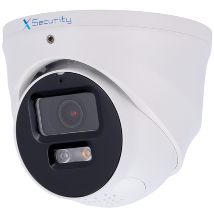 Comprar X-SECURITY XS-IPT981A-4P-SL-WIZ X-Security Cámara IP Turret  - 4 Megapíxel  (2688x1520) - Lente 2.8mm / DualLight (30m IR+30m Luz blanca) - WDR 120 dB | Disuasión activa con altavoz y luz - WizSense, con clasificación de humano y vehículo - Micro