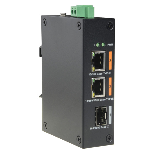 X-SECURITY XS-SW0302HIPOE-G60DIN Switch HiPoE X-Security - 2 puertos PoE + 1 puerto Uplink (SFP) - Velocidad 10/100/1000 Mbps - (5)
