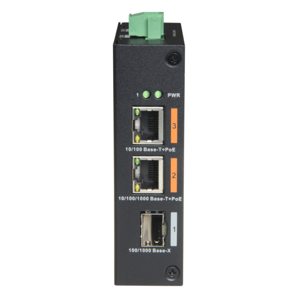 X-SECURITY XS-SW0302HIPOE-G60DIN Switch HiPoE X-Security - 2 puertos PoE + 1 puerto Uplink (SFP) - Velocidad 10/100/1000 Mbps - (7)