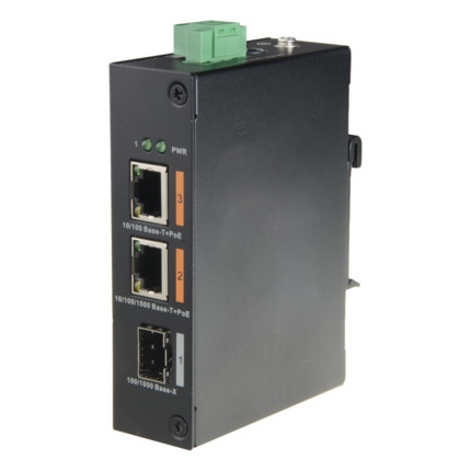 Comprar X-SECURITY XS-SW0302HIPOE-G60DIN Switch HiPoE X-Security - 2 puertos PoE + 1 puerto Uplink (SFP) - Velocidad 10/100/1000 Mbps - Consumo máximo 60W - 2 Puertos HiPoE - Instalación en Carril DIN