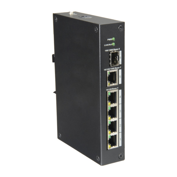 X-SECURITY XS-SW06-DIN X-Security - Switch de sobremesa - 4 puertos RJ45 + 1 Gigabit Combo Port - Velocidad 10/100 Mbps - Plug & (5)