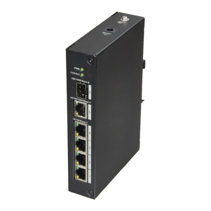 Comprar X-SECURITY XS-SW06-DIN X-Security - Switch de sobremesa - 4 puertos RJ45 + 1 Gigabit Combo Port - Velocidad 10/100 Mbps - Plug & Play - Tecnología de ahorro de energía