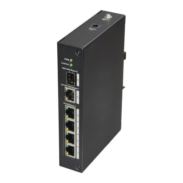 X-SECURITY XS-SW06-DIN X-Security - Switch de sobremesa - 4 puertos RJ45 + 1 Gigabit Combo Port - Velocidad 10/100 Mbps - Plug &