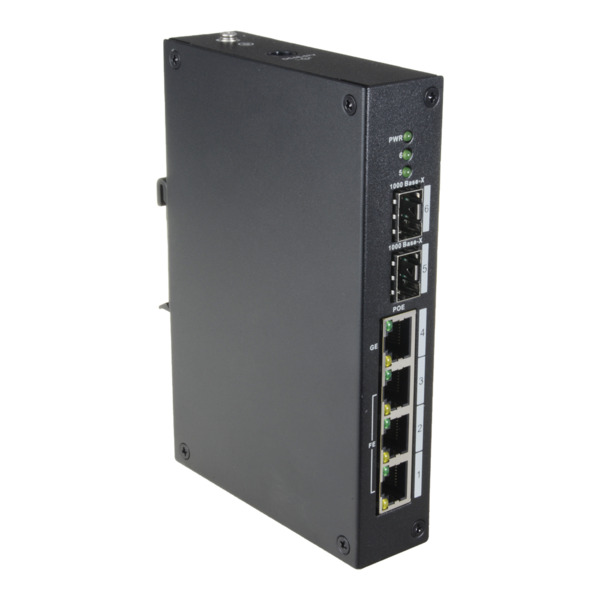 X-SECURITY XS-SW0604-96-DIN-HIPOE Switch PoE X-Security - 4 puertos PoE + 2 puertos SFP de fibra - Velocidad 10/100 Mbps - 60W p (5)