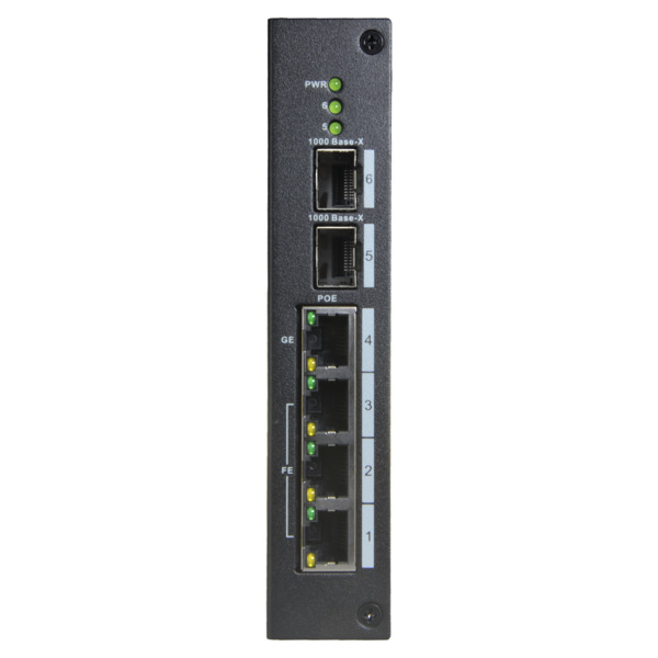 X-SECURITY XS-SW0604-96-DIN-HIPOE Switch PoE X-Security - 4 puertos PoE + 2 puertos SFP de fibra - Velocidad 10/100 Mbps - 60W p (7)