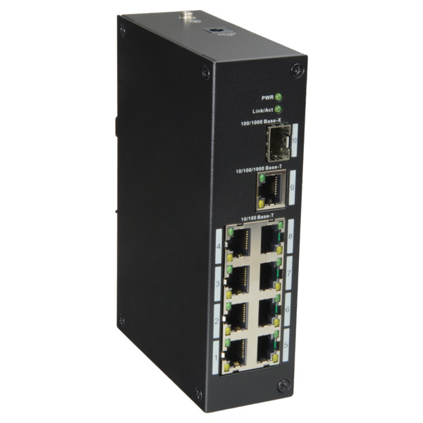 X-SECURITY XS-SW09-C-DIN X-Security - Switch Industrial - 8 puertos RJ45 + 1 Uplink GIGA + 1 SFP - Velocidad 10/100 Mbps - Plug (5)