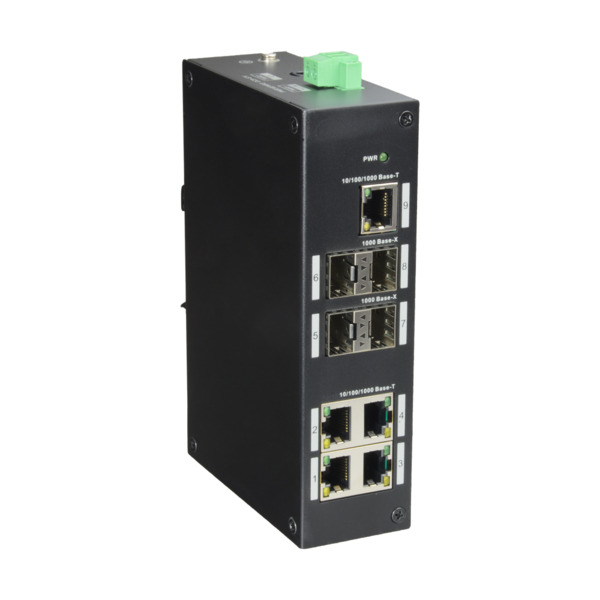 X-SECURITY XS-SW09-GF-DIN Switch X-Security - 5 Puertos RJ-45 - 4 Puertos SFP Gigabit - Velocidad 10/100/1000 Mbps - Soporta dob (5)