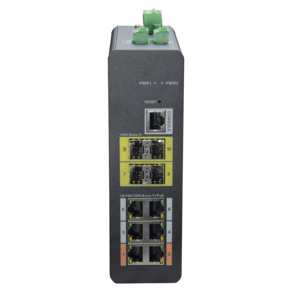 X-SECURITY XS-SW1006HIPOE-MFG-120-DIN Switch HiPoE X-Security - 6 puertos PoE (RJ45) + 4 puerto Uplink (SFP) - Velocidad 10/100/ (7)