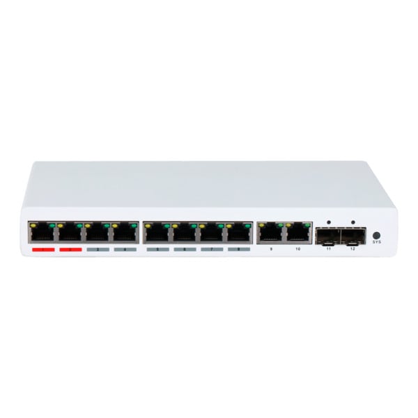 X-SECURITY XS-SW1208HIPOE-MGF-96 Switch PoE X-Security - 8 puertos PoE + 2 Uplink RJ45 + 2 SFP - Velocidad 10/100/1000 Mbps - 90