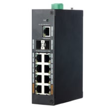 X-SECURITY XS-SWI1108HIPOE-G120DIN Switch Industrial X-Security - 8 puertos RJ45 + 2 puertos SFP + 1 puerto RJ45 - Velocidad 10/