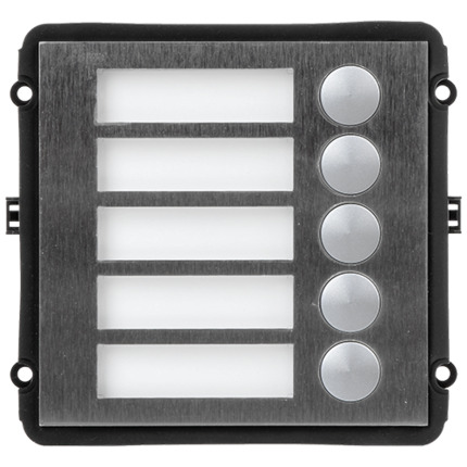 Comprar X-SECURITY XS-V2000E-M5B Módulo de extensión - Compatible con XS-V2000E-MIP - 5 botones mecánicos - 5 Etiquetas personalizadas con LED - Acero inoxidable antivandálico - Montaje modular