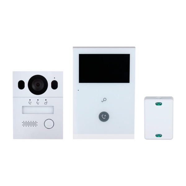 X-SECURITY XS-VTK2402-2W Kit de videoportero - Tecnología 2 hilos analógico con WiFi - Incluye placa, monitor, hub 2 hilos y sop