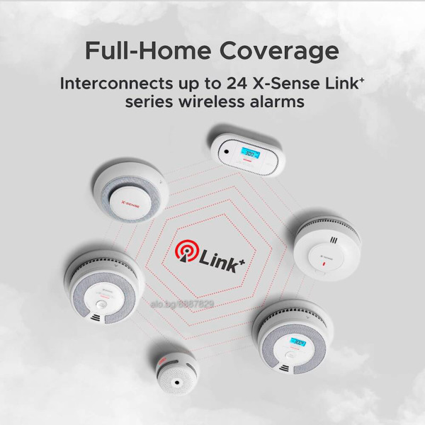 X-SENSE CO03D-W Detector de CO autónomo X-Sense - Permite conectar 24 detectores por RF 868MHz - Batería reemplazable - Indicado (7)